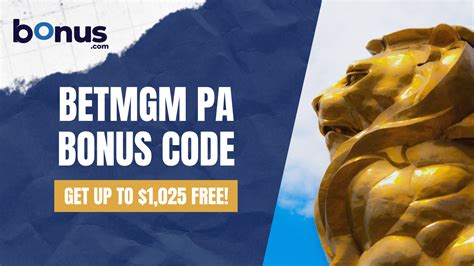 betmgm pa casino bonus code